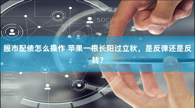 股市配债怎么操作 苹果一根长阳过立秋，是反弹还是反转？